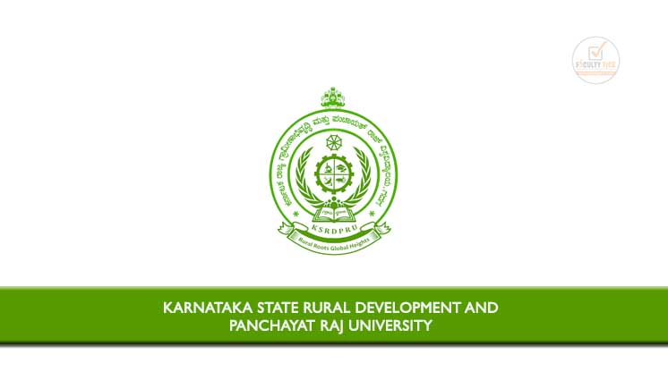 Karnataka State Rural Development And Panchayat Raj University Invites Eligible Candidates For 