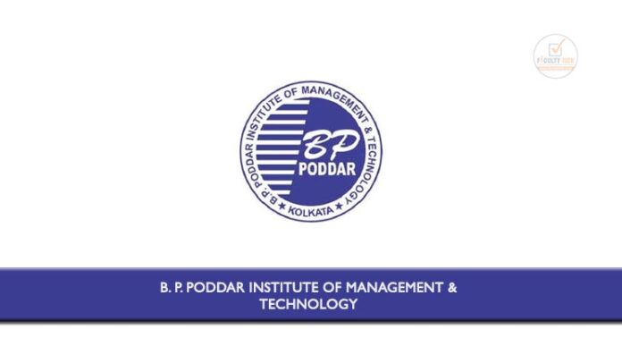 B. P. Poddar Institute Of Management & Technology Applications Are ...