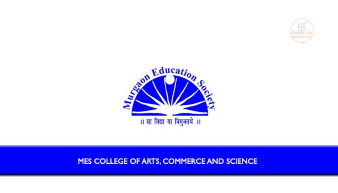 MES College of Arts, Commerce and Science invited Online applications ...