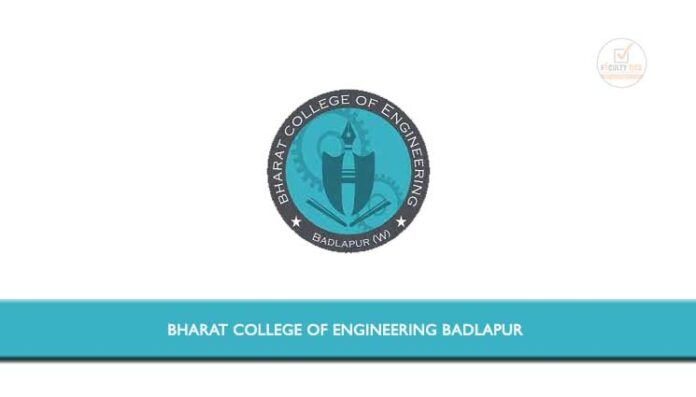 Bharat College Of Engineering Badlapur Invited Applications From ...