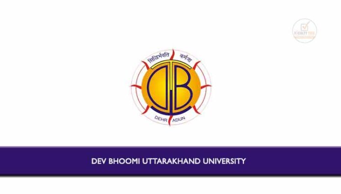 Dev Bhoomi University invited Applications from eligible candidates for ...